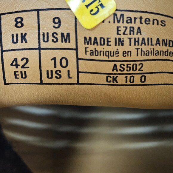 Doc Dr Martens Ezra Interwoven 3-Eyed Brown Shoes Unisex Men 9 Women 10 UK 8 - Picture 11 of 11